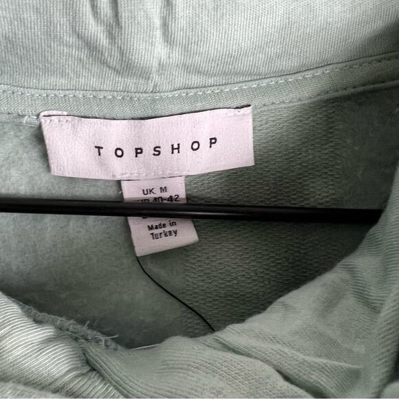 TOPSHOP Tie Dye Split Hem Hoodie in Green NWT in Medium - Picture 3 of 7